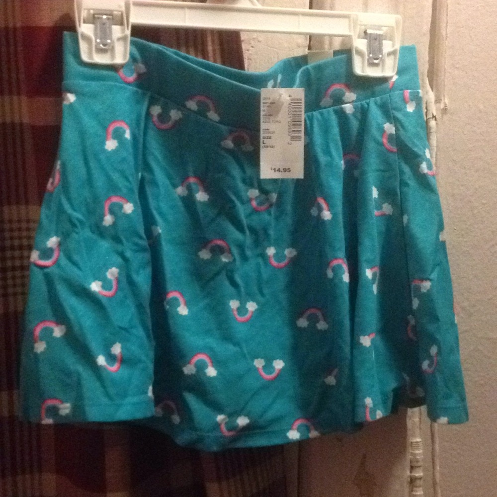 Girls Rainbow Skater Skirt